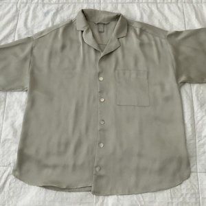 Sage Button Down Top